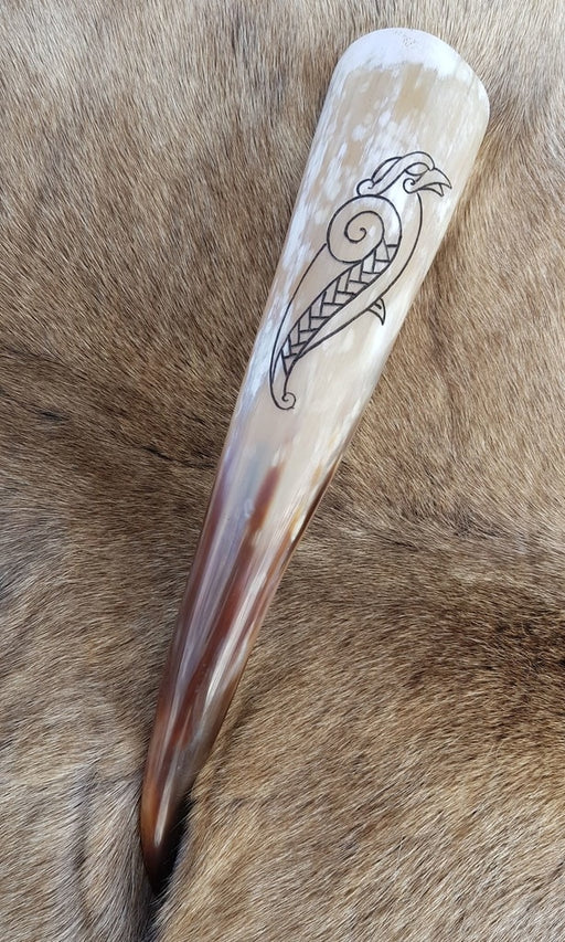 Norse Raven Drinking Horn