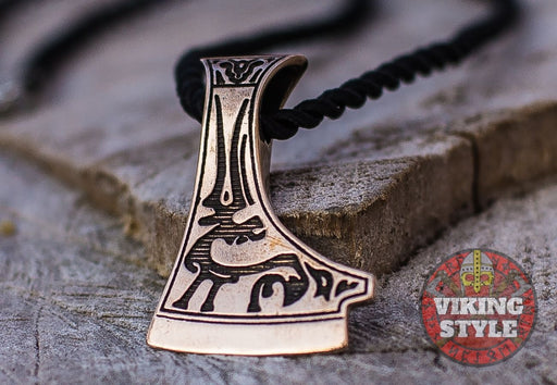 Viking Necklaces - Viking Axe head Bronze