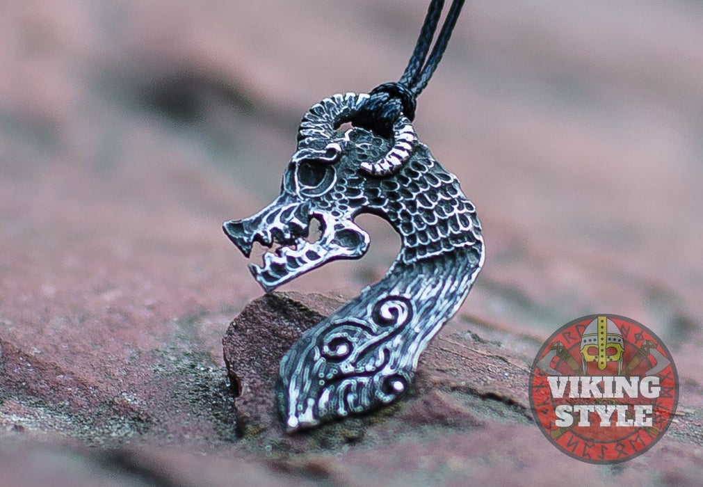 Norse Dragon Pendant - Ormr, 925 Silver