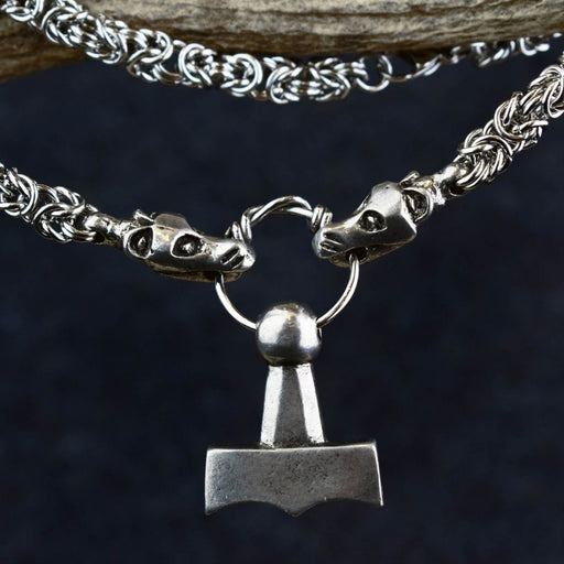 Solid Mjolnir with King's Chain