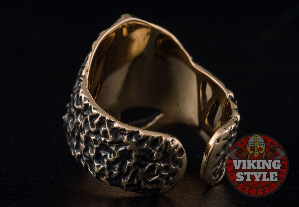 Viking Helmet Ring II - Bronze