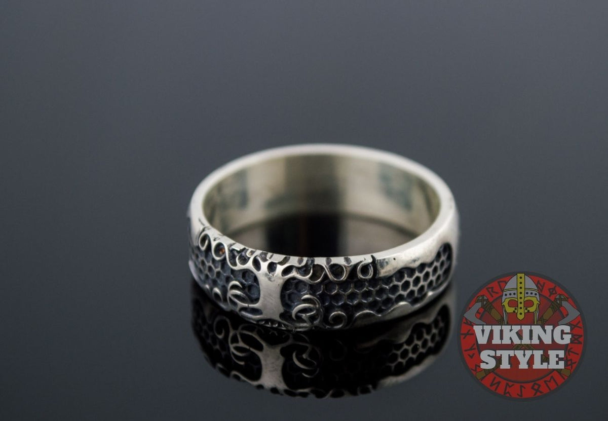 Yggdrasil Band Ring - Tree of Life, 925 Silver — VikingStyle