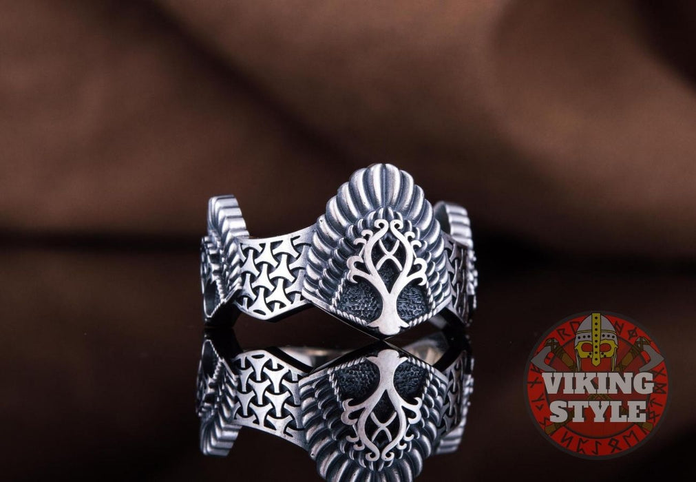 Yggdrasil Ring - Læraðr, 925 Silver