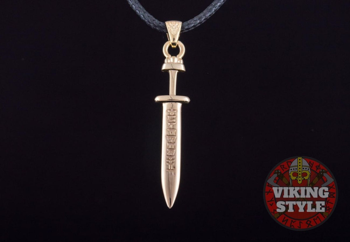 Viking Sword Pendant - Gold — VikingStyle