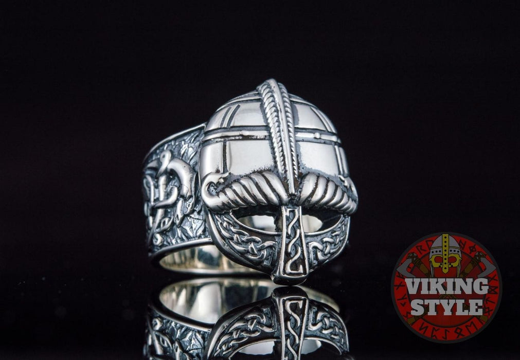 Viking Rings - Viking Helmet Silver Ring