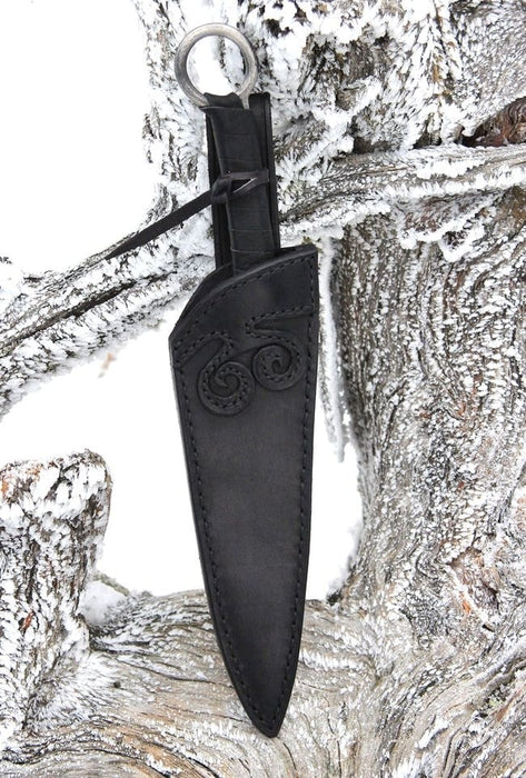 Hand Forged Knife with Leather Sheath