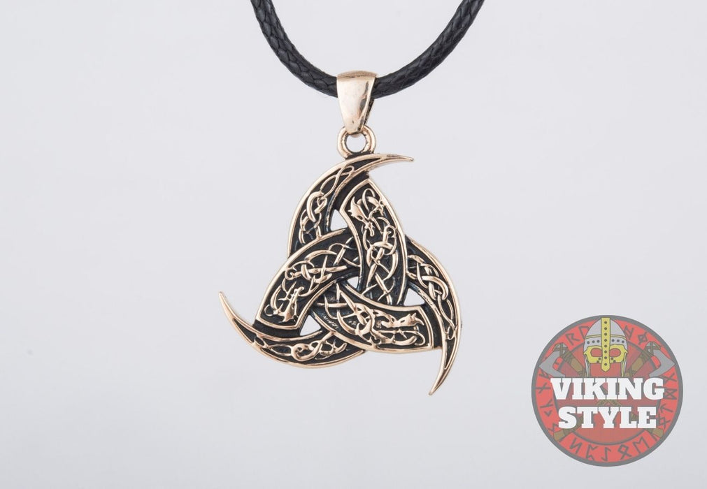 Tri-Horn Necklace - Bronze