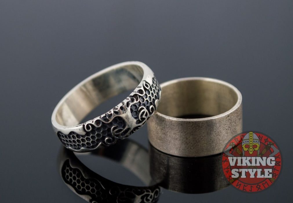 Yggdrasil Band Ring - Tree of Life, 925 Silver