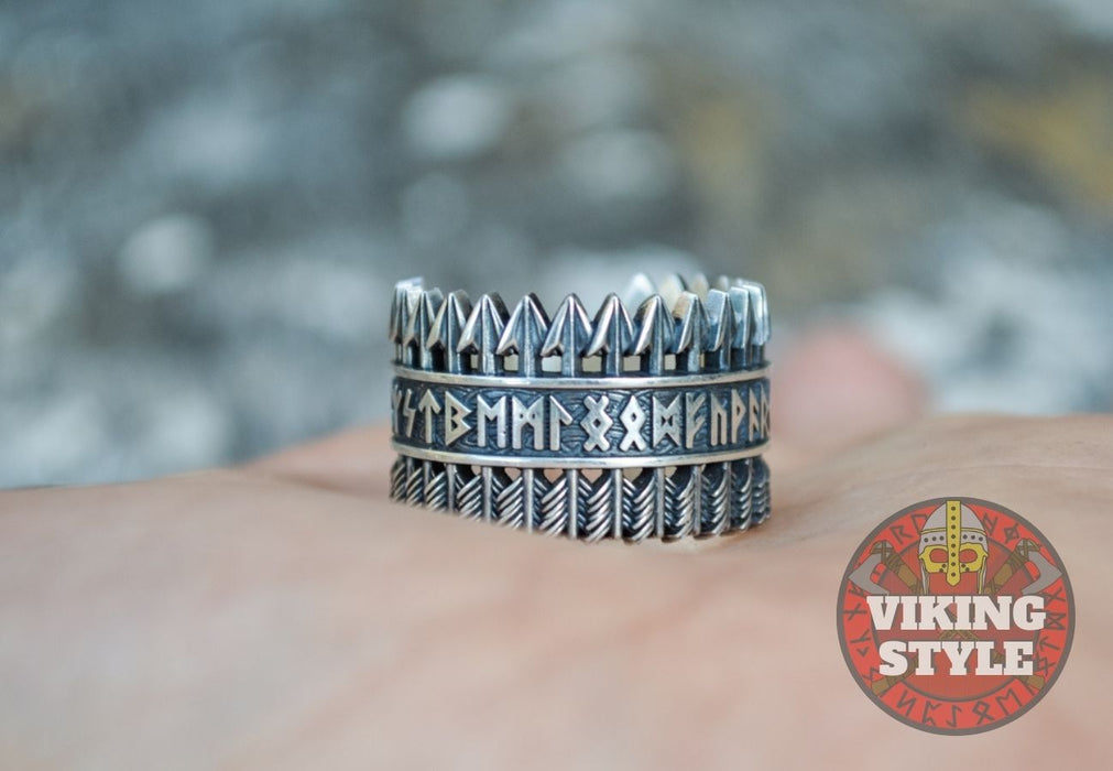Runic Ring - Arrow, 925 Silver