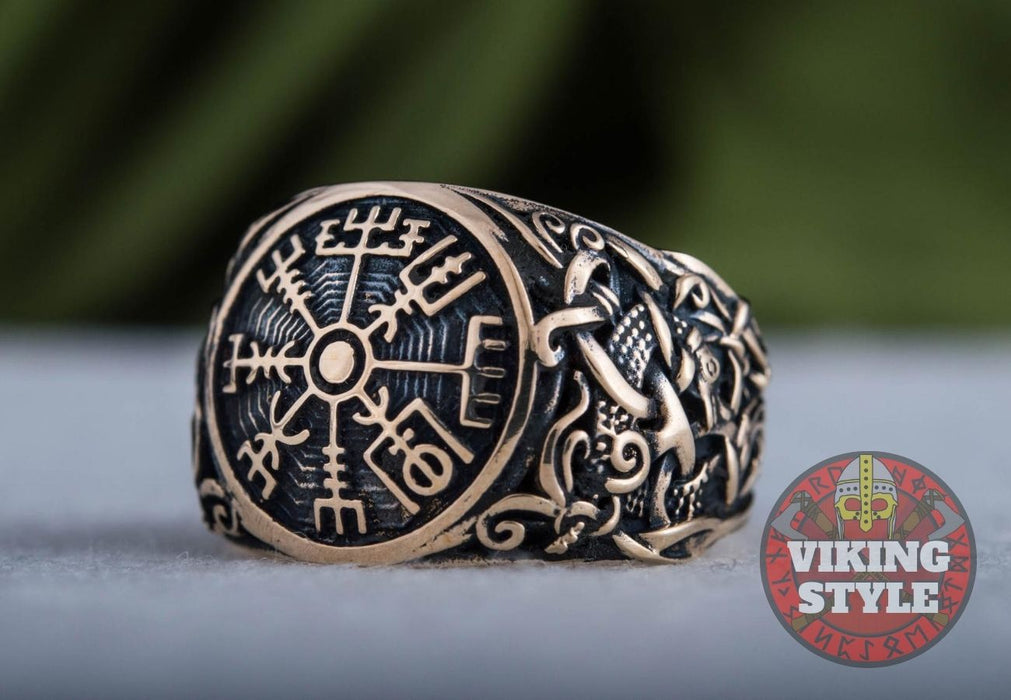 Vegvísir Ring - Mammen, Bronze