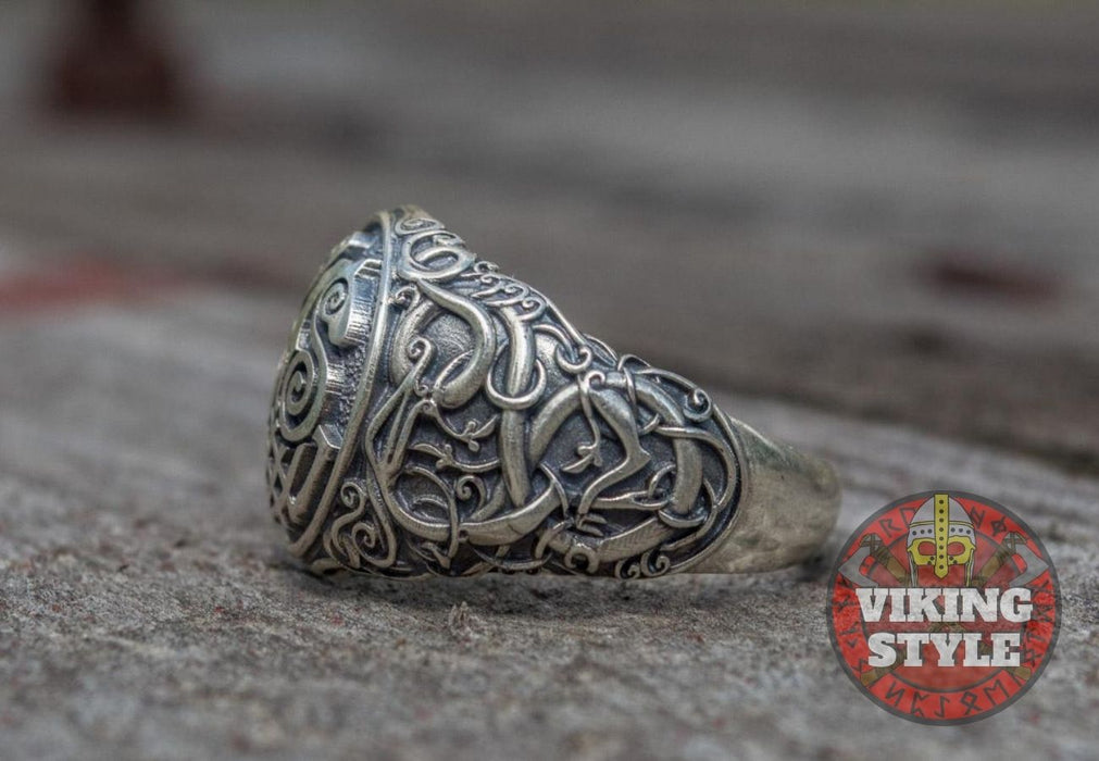 Sleipnir Ring - Urnes, 925 Silver