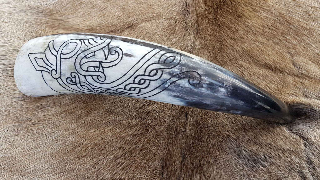 Norse Dragon Drinking Horn