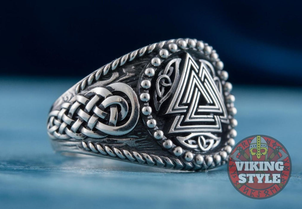 Valknut Ring II - Endless Knot, 925 Silver