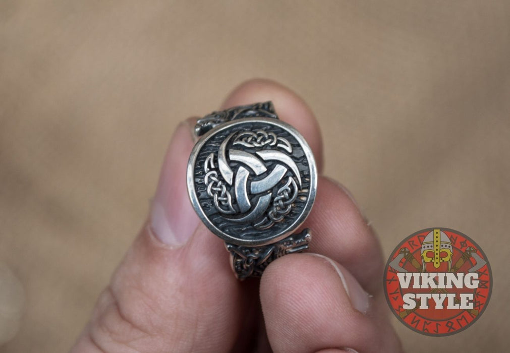 Tri-Horn Ring - Wolf, 925 Silver