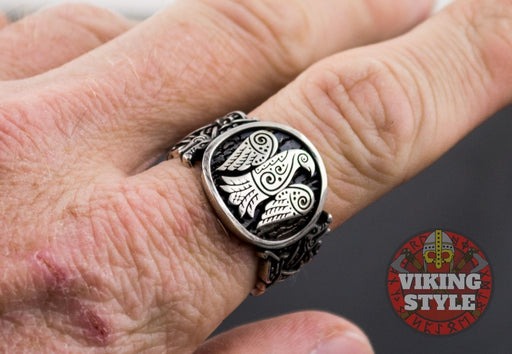 Norse Raven Ring - Wolf, 925 Silver
