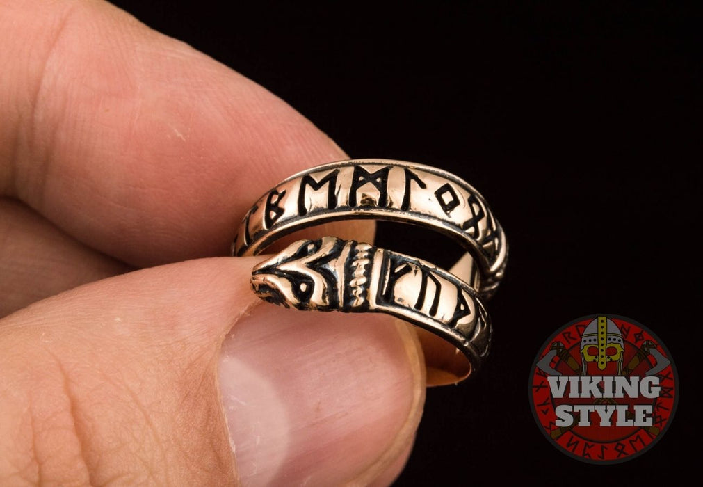 Adjustable Rune Ring - Bronze
