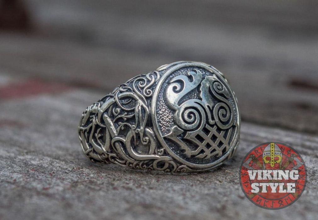 Sleipnir Ring - Urnes, 925 Silver