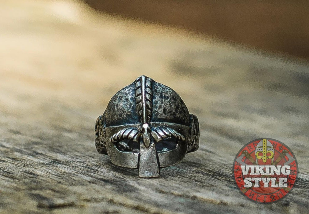 Viking Rings - Viking Helmet Ring Silver