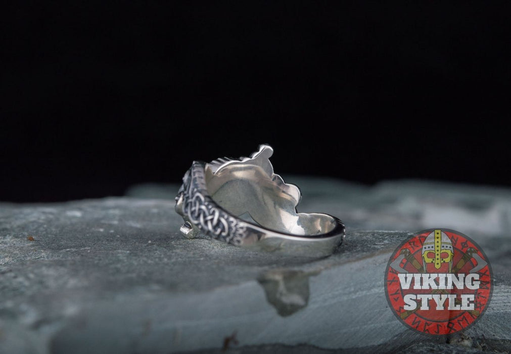 Ægishjálmur Ring - Serpent, 925 Silver