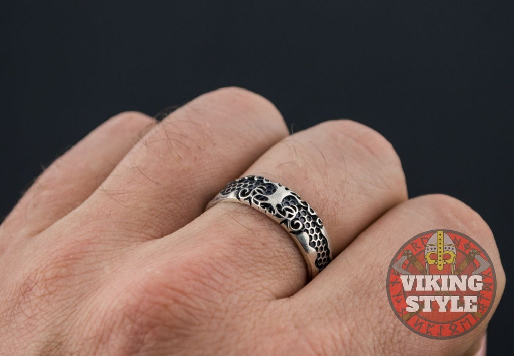 Yggdrasil Band Ring - Tree of Life, 925 Silver