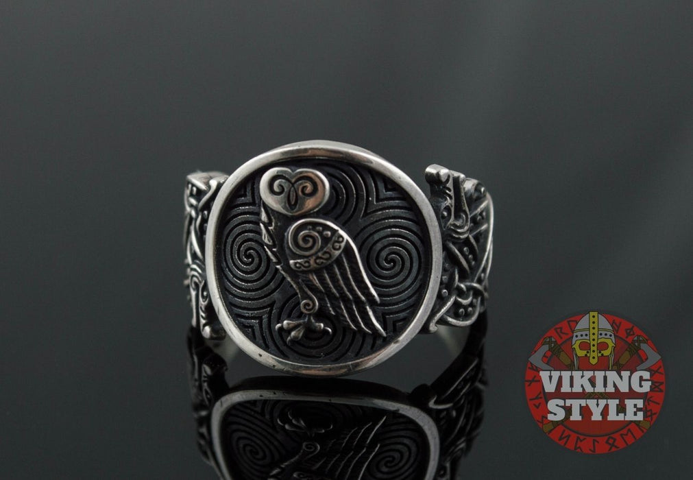 Owl Ring - Wolf, 925 Silver