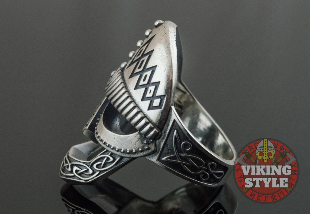 Viking Helmet Ring V - 925 Silver