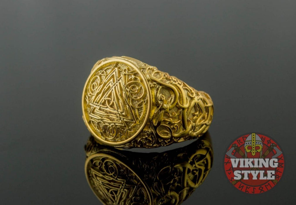 Valknut Ring - Urnes, Gold