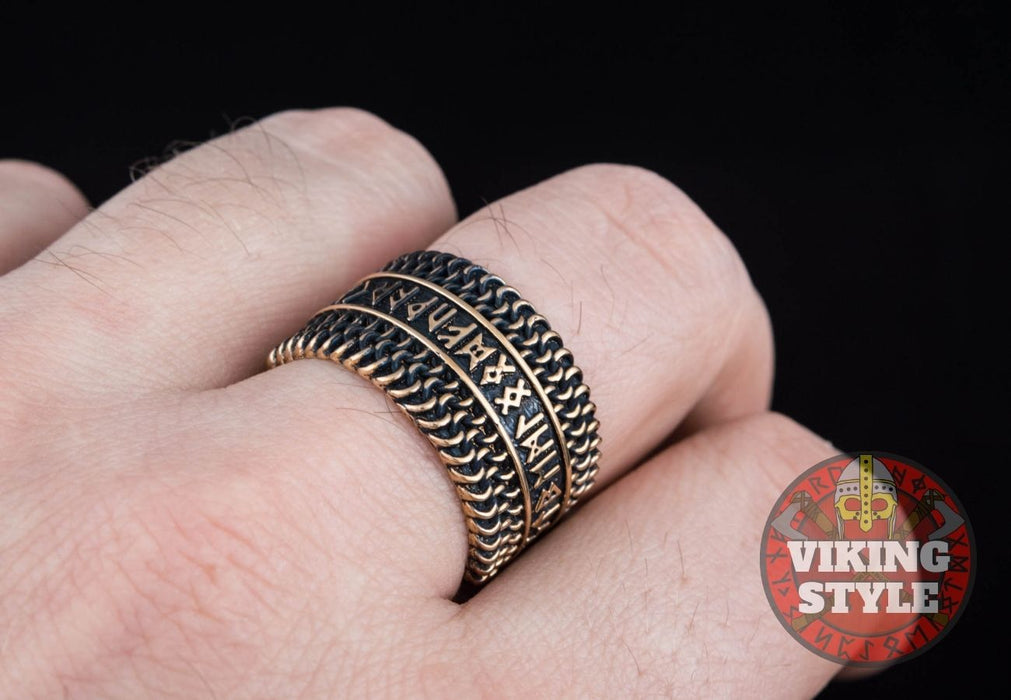 Runic Ring - Chainmail, Bronze