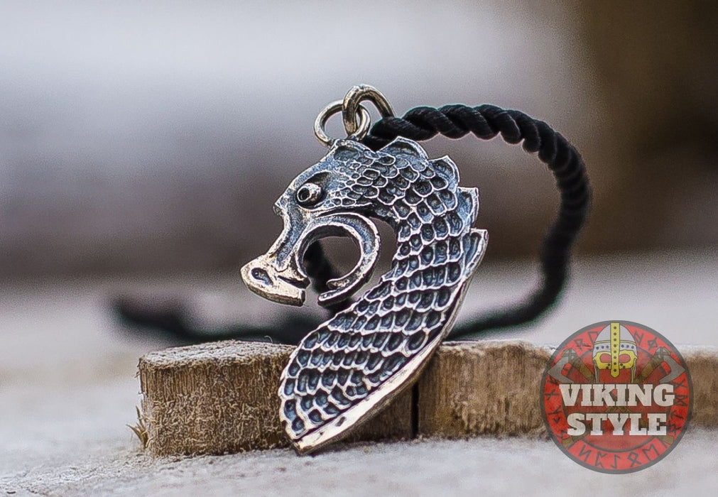 Norse Dragon Pendant - Níðhöggr, 925 Silver