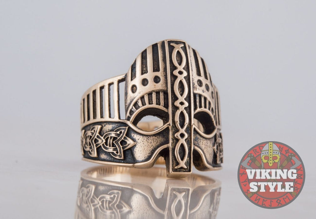 Viking Helmet Ring IV - Bronze