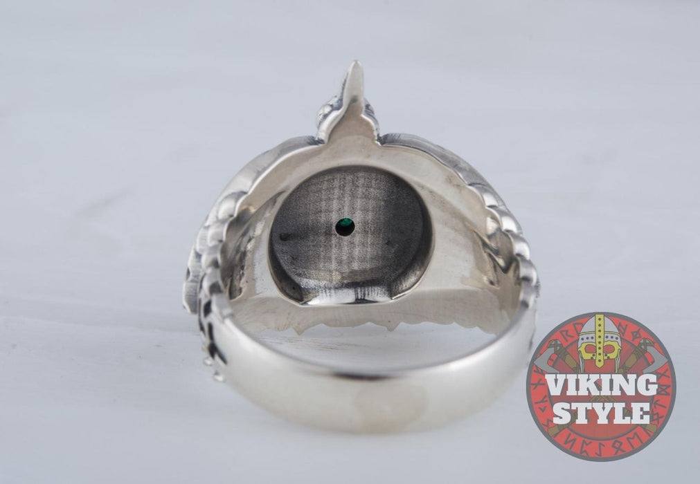 Vegvísir Ring II - Corvus, 925 Silver