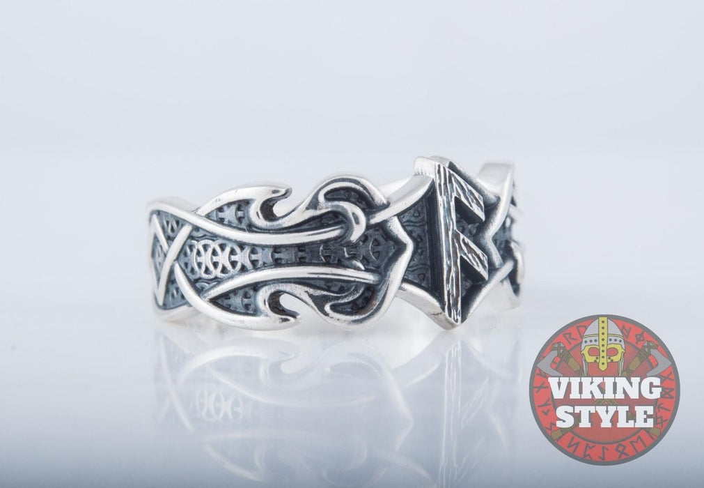Ansuz Ring - Runic, 925 Silver