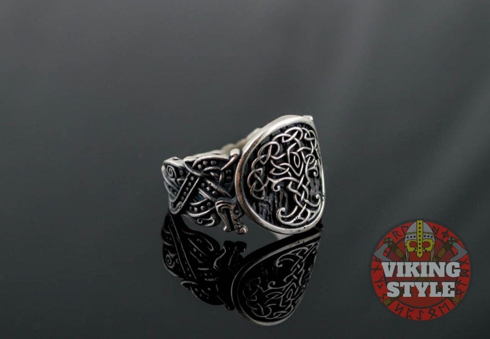 Yggdrasil Ring - Wolf, 925 Silver