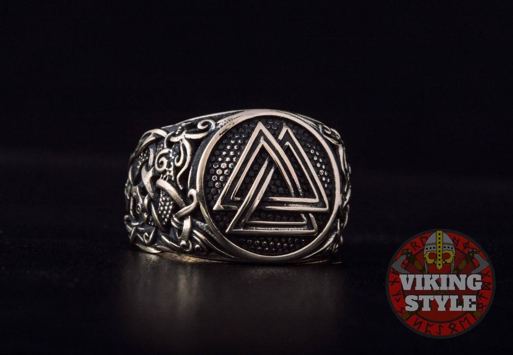 Viking Rings - Bronze Mammen Valknut Ring
