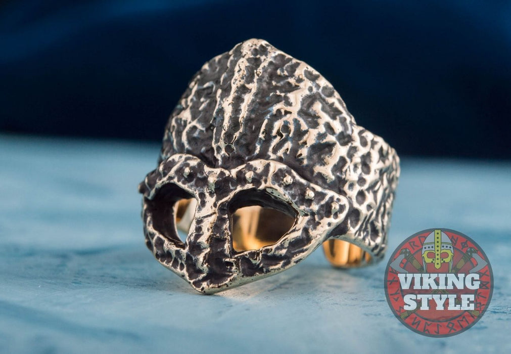 Viking Helmet Ring II - Bronze