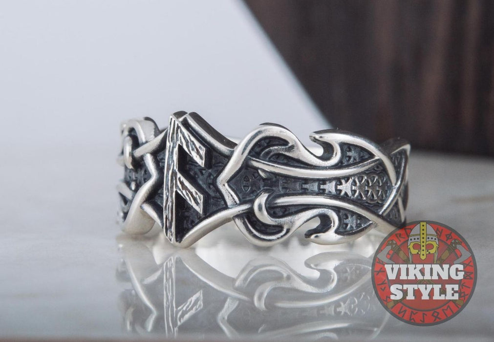 Ansuz Ring - Runic, 925 Silver