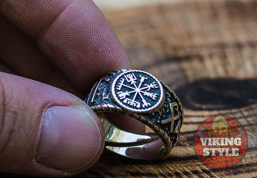 Vegvísir Ring - Odin Collection, 925 Silver