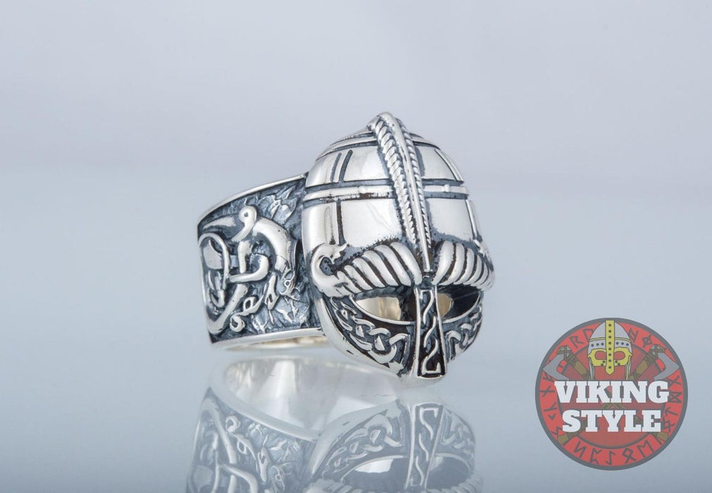 Viking Helmet Ring III - 925 Silver