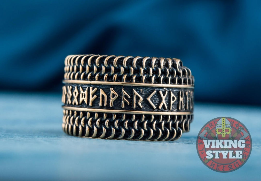 Runic Ring - Chainmail, Bronze
