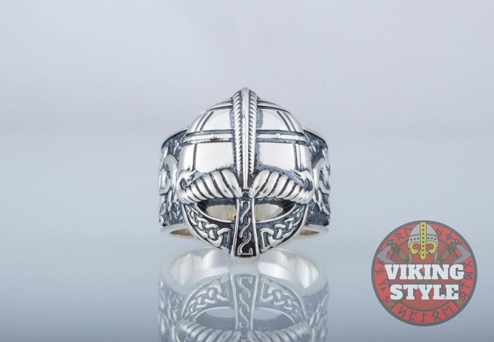Viking Helmet Ring III - 925 Silver
