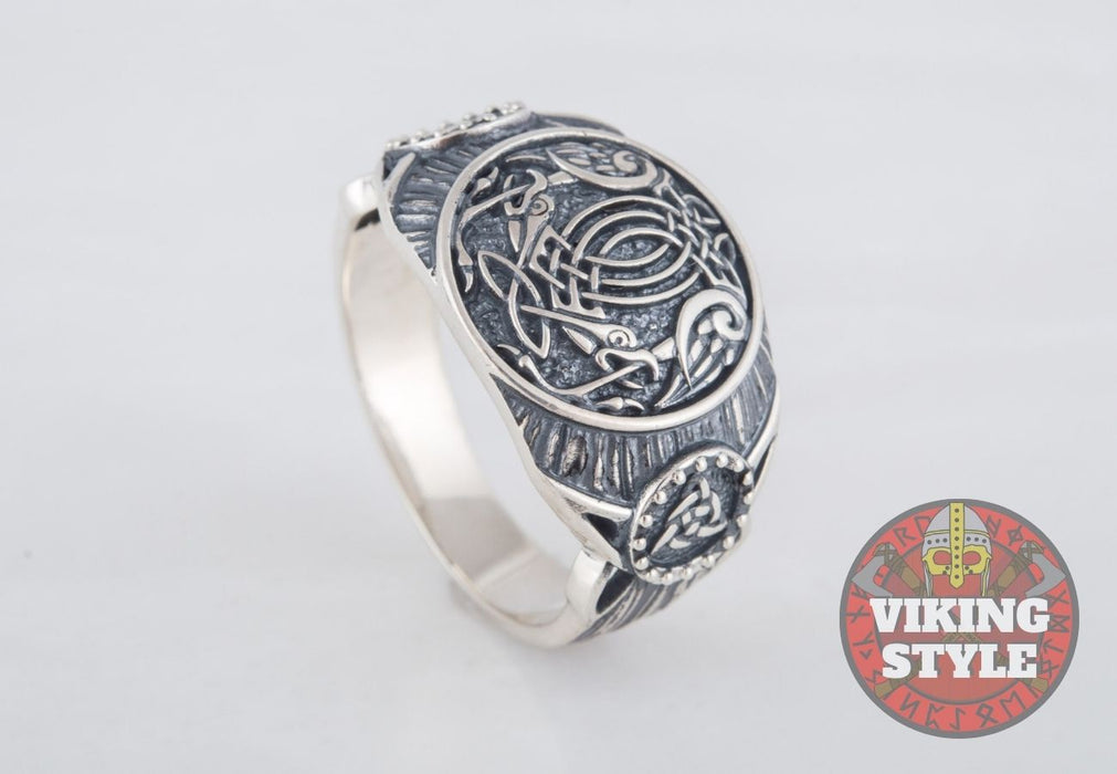 Huginn & Muninn Ring - Triqueta, 925 Silver