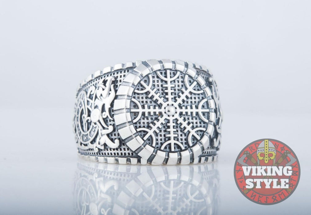Ægishjálmur Ring - Dragon, 925 Silver
