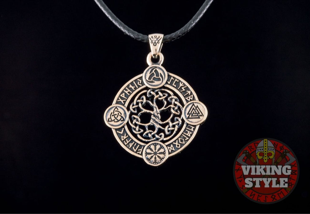 Viking Necklaces - Yggdrasil Pendant Bronze