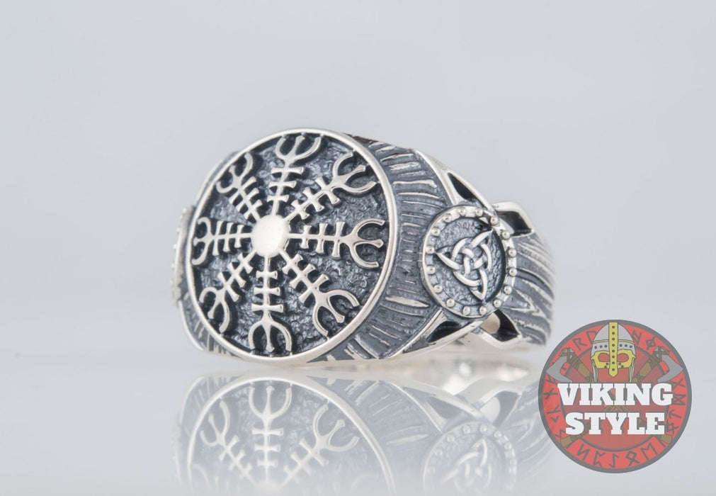 Ægishjálmur Ring - Triqueta, 925 Silver