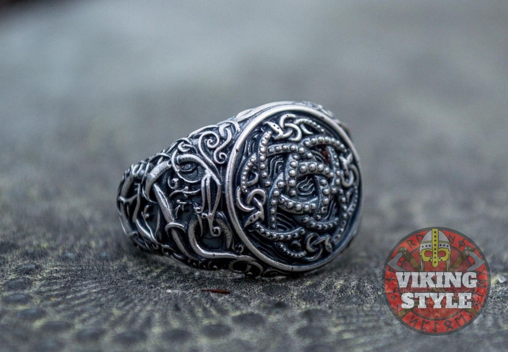 Jörmungandr Ring - Urnes, 925 Silver