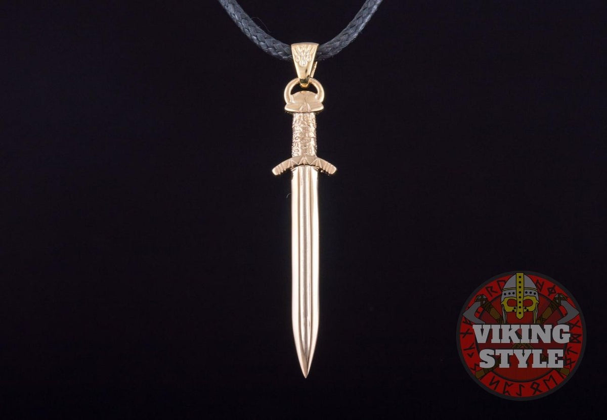 Viking Sword Pendant II - Gold — VikingStyle