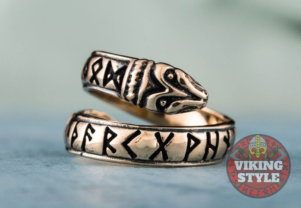 Adjustable Rune Ring - Bronze