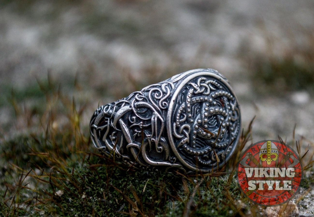 Jörmungandr Ring - Urnes, 925 Silver
