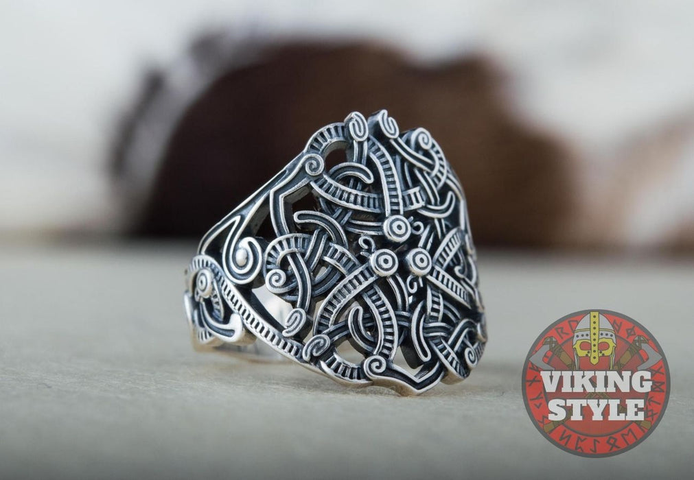 Jörmungandr Ring - World Serpent, 925 Silver