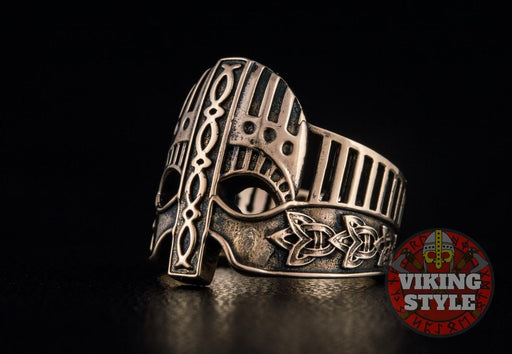 Viking Helmet Ring IV - Bronze